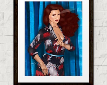 Fashion art - Fashion illustration - Sultry and Tropical