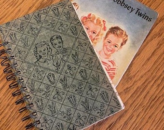 FREE SHIPPING: Bobbsey Twins book recycled, vintage book journal, handmade journal, upcycled book, antique book notebook, literary gift