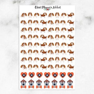 Stickers chien King Charles Cavalier Dogs | Stickers cavaliers King Charles | Stickers Chiens | Animaux de compagnie | Stickers vétérinaires (S-228)