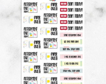 Assignments Planner Stickers | College Stickers | Uni Stickers | School ...