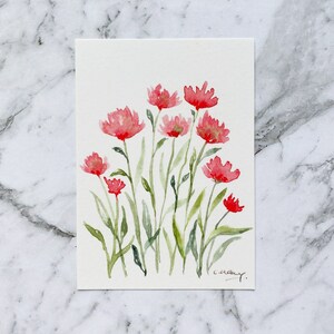 Poppies Postcard | Watercolour Postcard | Watercolour Floral Postcard | Watercolour Poppies (PC-022)