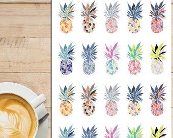 Colourful Pineapples Planner Stickers | Tropical Summer | Pineapples Stickers | Summer Stickers | Tropical Stickers (S-137)