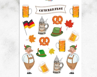 Oktoberfest Planner Stickers | Oktoberfest Stickers | Beer Stickers | Food Stickers | Germany Stickers | Beer Festival (S-333)