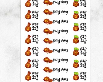 Pay Day Planner Stickers | Pay Day Stickers | Income Stickers | Salary Stickers | Money Stickers | Finance Stickers (S-303)