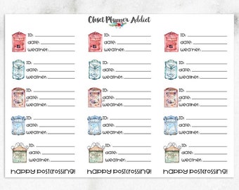 Postcrossing Labels | Postcrossing Stickers | Postbox Stickers | Mailbox Stickers | Postcard Stickers (S-339)