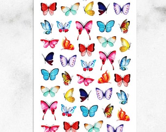 Colourful Butterflies Planner Stickers | Butterfly Stickers (S-576)