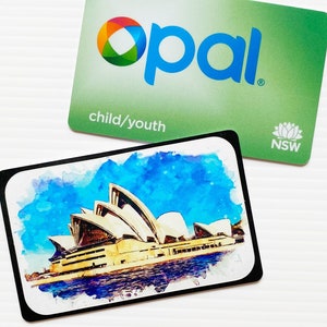 Adesivos de vinil para cartões de viagem | Adesivo de vinil da Sydney Opera House | Adesivos resistentes à água | Adesivos de aquarela (VN-003)