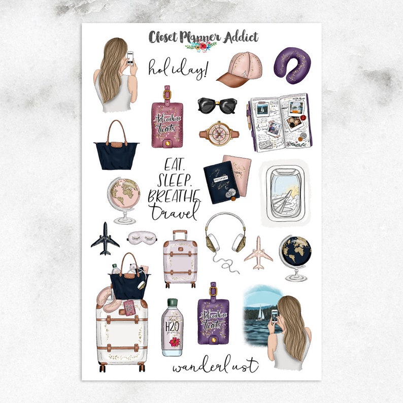Wanderlust Planner Stickers Mystery Grab Bag June 2018 Travel Stickers Lifestyle Stickers Holiday Stickers MGB-JUN18 Version 1