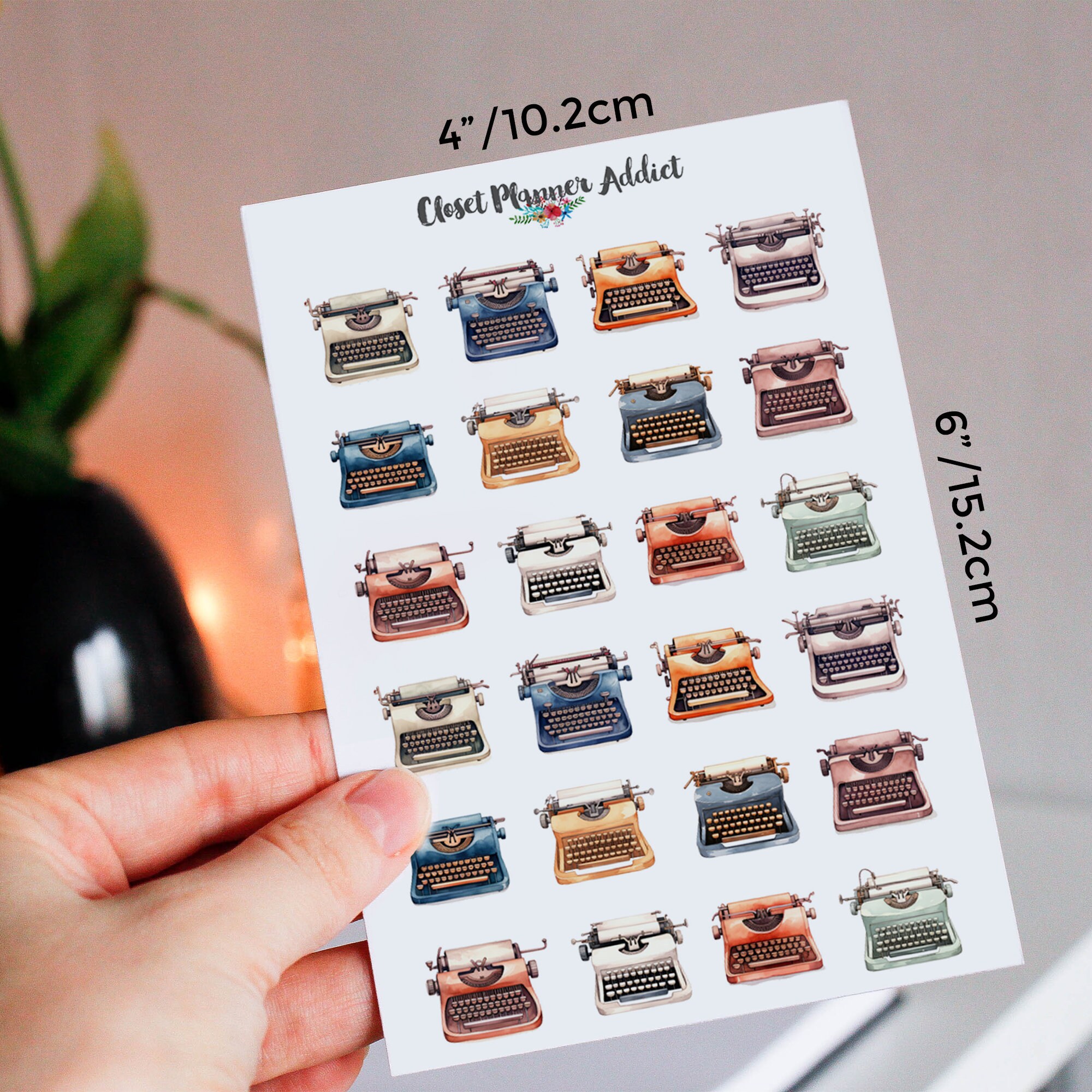 Vintage Typewriters Planner Stickers | Typewriter Stickers | Retro ...