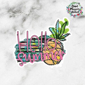 Adesivi fustellati Hello Summer / Adesivi fustellati Summer / Adesivi fustellati Tropical (DC-006)