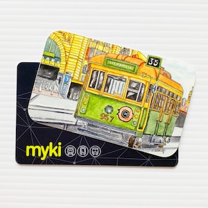 Vinylstickers reiskaarten | Vinylstickers City Circle nr. 35 tram | Waterbestendige stickers | Melbourne-stickers | Melbourne-tram (VN-005)