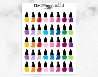 Nagellak pictogram planner stickers | Manicurestickers | Pedicurestickers | Plannerpictogrammen | Afspraakherinnering (I-046)