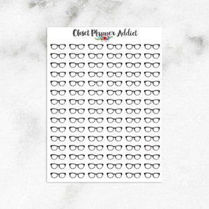 Naklejki Geek Glasses Planner | Naklejki na okulary | Geekchic | Naklejki Hipster | Okulary Hipster (I-077)