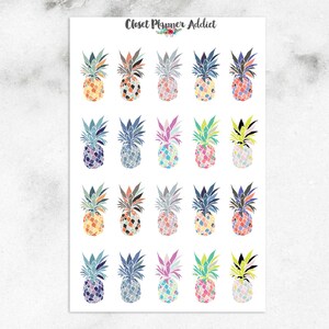 Colourful Pineapples Planner Stickers | Tropical Summer | Pineapples Stickers | Summer Stickers | Tropical Stickers (S-137)