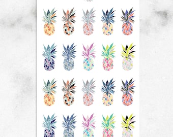 Colourful Pineapples Planner Stickers | Tropical Summer | Pineapples Stickers | Summer Stickers | Tropical Stickers (S-137)