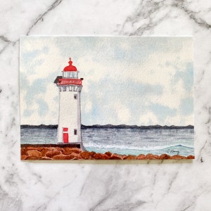 Griffiths Island Leuchtturm Postkarte | Hafenfee Victoria | Australische Postkarte | Premium Postkarte | Postcrossing (PC-031)