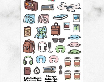 Travel Wanderlust Planner Stickers | Mystery Grab Bag December 2016 | Travel Stickers | Wanderlust Stickers (MGB-DEC16)