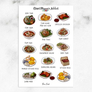 Adesivi per pianificatore di cibo tailandese / Adesivi alimentari (S-672)