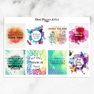 Motivational Quotes Planner Stickers | Inspirational Quotes Stickers | Journaling Quotes | Full Box Stickers | Journal Stickers (MS-003)