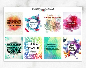 Motivational Quotes Planner Stickers | Inspirational Quotes Stickers | Journaling Quotes | Full Box Stickers | Journal Stickers (MS-003)