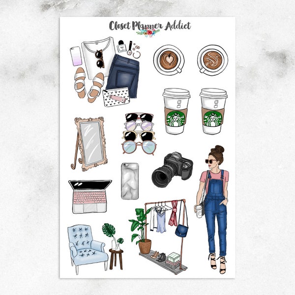 Blogger Babe Planner Stickers | Mystery Grab Bag July 2017 | Blogging Stickers | Lifestyle Stickers | Fashion Blogger Stickers (MGB-JUL17)