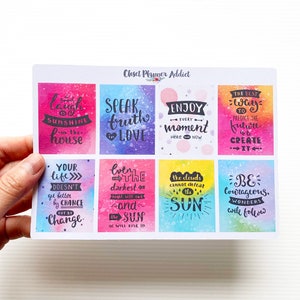 Motivational Quotes Planner Stickers Inspirational Quotes Stickers Journaling Quotes Full Box Stickers Journal Stickers MS-027 image 2