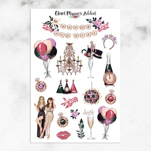 Gelukkig nieuwjaar plannerstickers | Mysterieuze grabbelton december 2018 | Nieuwjaarsstickers | Lifestyle-stickers (MGB-18 DEC)
