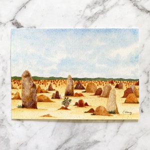 The Pinnacles Westaustralien Postkarte | Australische Landschaft Postkarte | Australische Postkarte | Premium Postkarte | Postcrossing (PC-032)