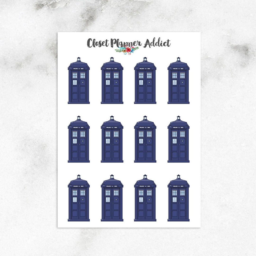 English Blue Police Box Planner Stickers | Doctor Who | Tardis Stickers ...