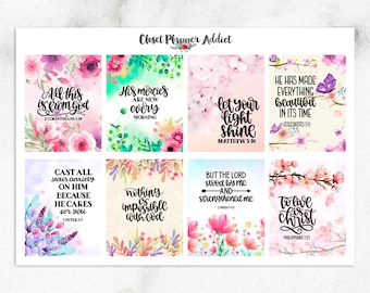 Christian Bible Verses Scriptures Planner Stickers | Christian Stickers | Scriptures Stickers | Bible Verses Stickers (MS-043)