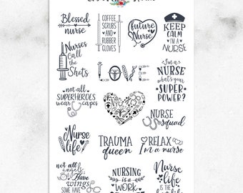 Nurse Life Quotes Planner Stickers | Nurse Stickers | Quote Stickers | Nurse Quotes (S-471)