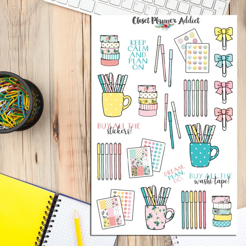 Planner Stationery Planner Stickers Planner Addict Stickers Etsy