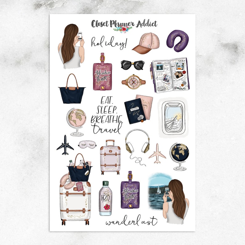 Wanderlust Planner Stickers Mystery Grab Bag June 2018 Travel Stickers Lifestyle Stickers Holiday Stickers MGB-JUN18 Version 2