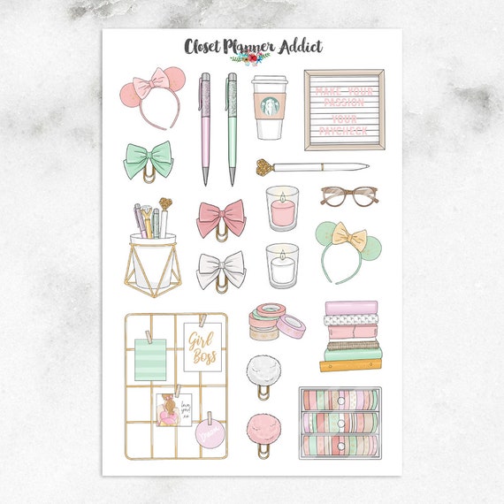Girl Boss Sticker Set – 2 Bögen Mit Motivierenden Aufklebern Für Journal, Planer & Laptop | Handgemacht & Liebevoll Designt