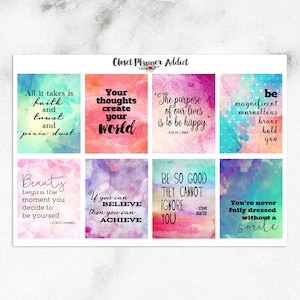 480 Pieces Inspiring Planner Stickers Inspirational Quote Stickers  Encouraging S