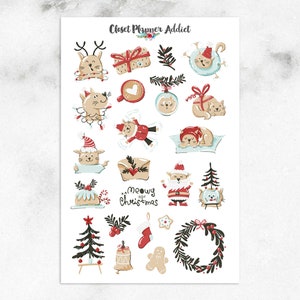 Merry Meowmas Weihnachten Katzen Sticker | Weihnachten 2021 | Weihnachtsaufkleber | Lustige Katzen | Süsse Weihnachtskatze Sticker (S-600)