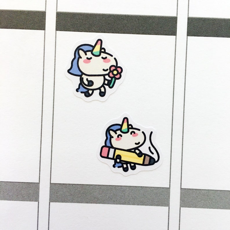 Cute Unicorns Planner Stickers Unicorn Stickers Unicorn Icon Stickers Funny Unicorn Stickers Unicorn Lifestyle Stickers S-393 image 4