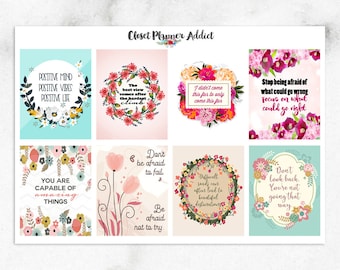 Motivational & Inspirational Quotes Planner Stickers (MS-015)