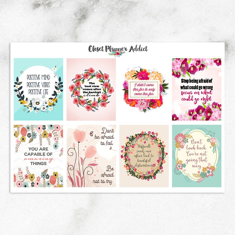Motivational & Inspirational Quotes Planner Stickers (MS-015) - Etsy