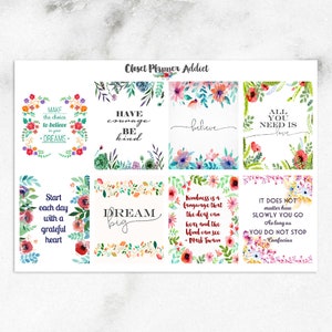 Stickers pour agenda avec citations motivantes et inspirantes (MS-002)