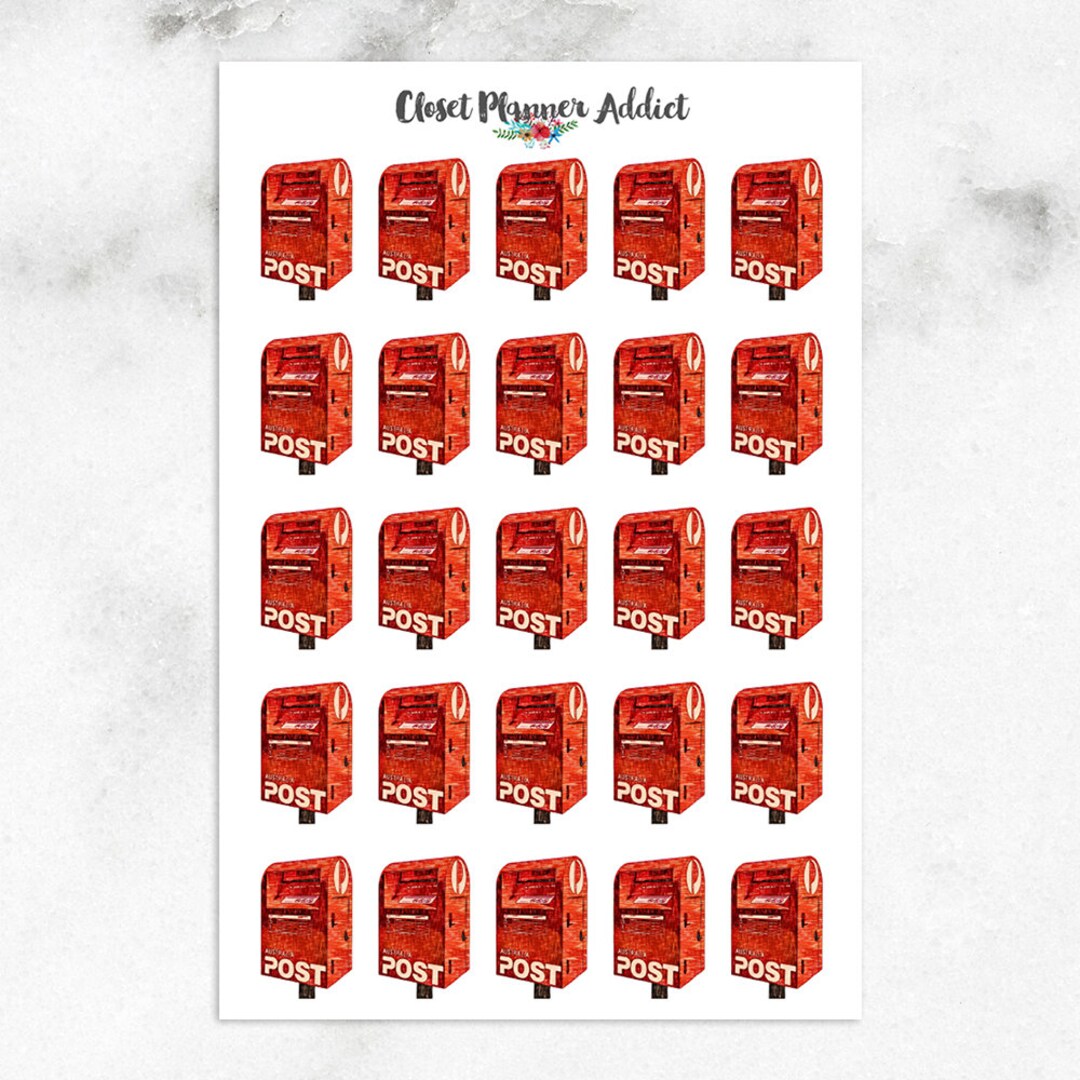 Po Box Sticker Australia Post Postbox Planner Stickers | Mailbox Stickers | Post Box ...