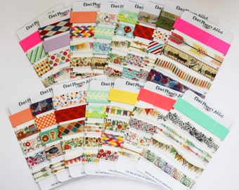 Washi Tape Samples | Sampler Card | Random Designs | Washi Lot Sampler | Cute Washi