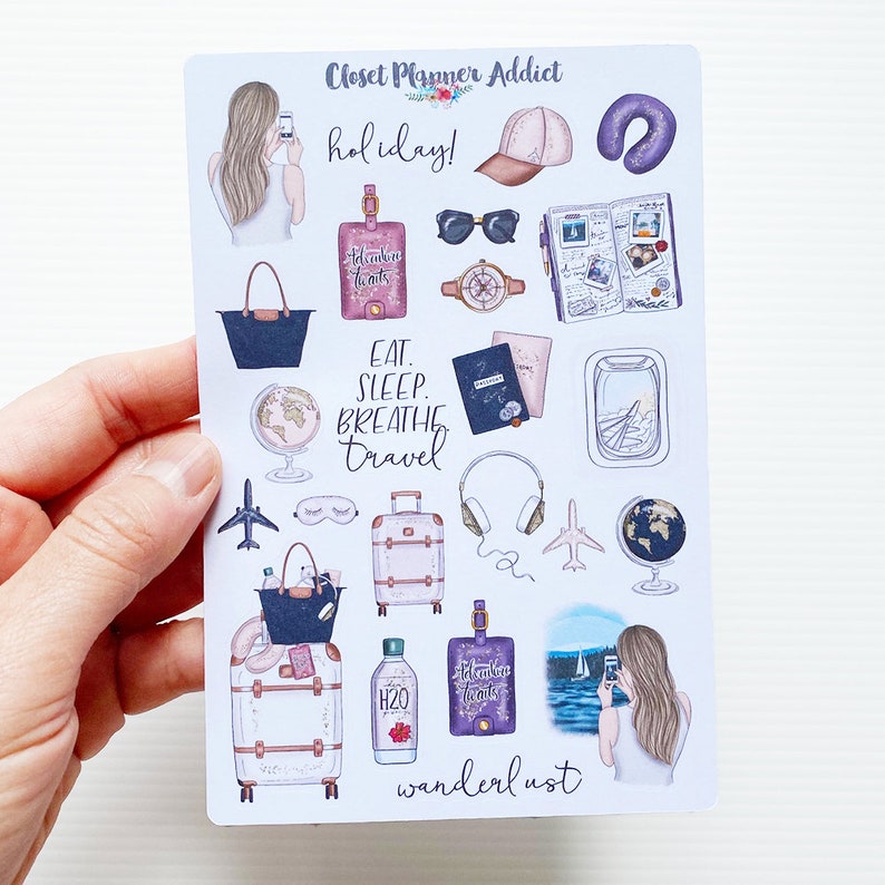 Wanderlust Planner Stickers Mystery Grab Bag June 2018 Travel Stickers Lifestyle Stickers Holiday Stickers MGB-JUN18 image 6