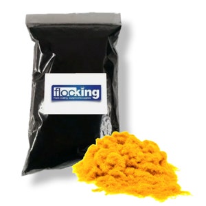 Flocking Fibre Powder (Deep Yellow) - 1mm Nylon Flock