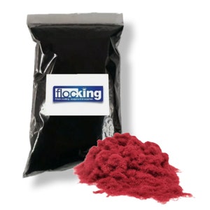Flocking Fibre Powder (Bordeaux Red) - 1mm Nylon Flock