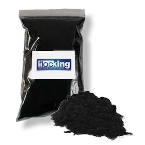 Polvo de fibra flocada (negro): flocado de nailon de 1 mm