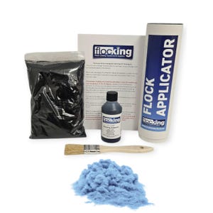Azul cielo - Pequeño kit de flocado DIY - Fibras de flocado
