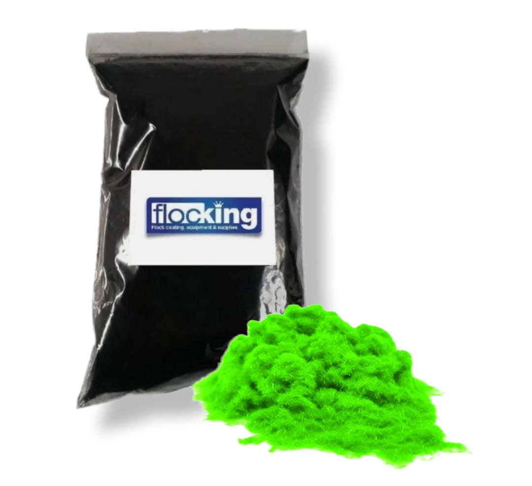 Green Flocking Powder Flocking Fibre Powder (fluorescent Green) - 1mm Nylon Flock - Etsy