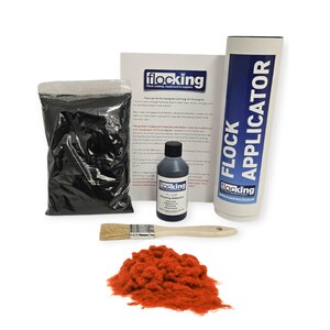 Naranja Quemado - Pequeño KIT DE FLOCADO DIY - Fibras de Flocado