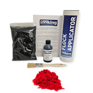 Pillar Box Rojo - Pequeño KIT DE FLOCADO DIY - Fibras de Flocado